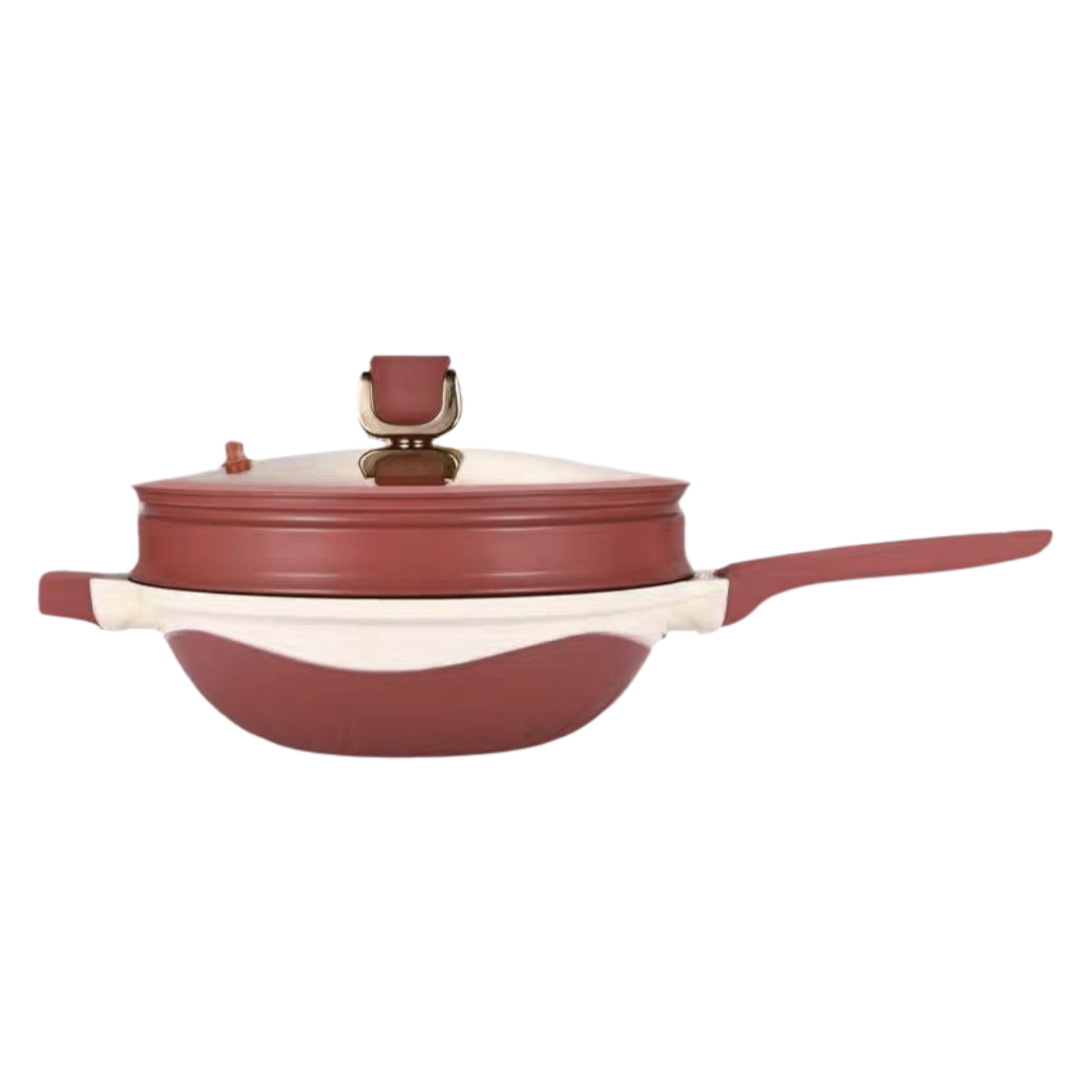 32CM 2LAYER  PRO NONSTICK WOK - BROWN_4