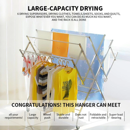 120CM UPGRADE STAINLESS STEEL CLOTH DRY RACK (PENYIDAI BAJU)