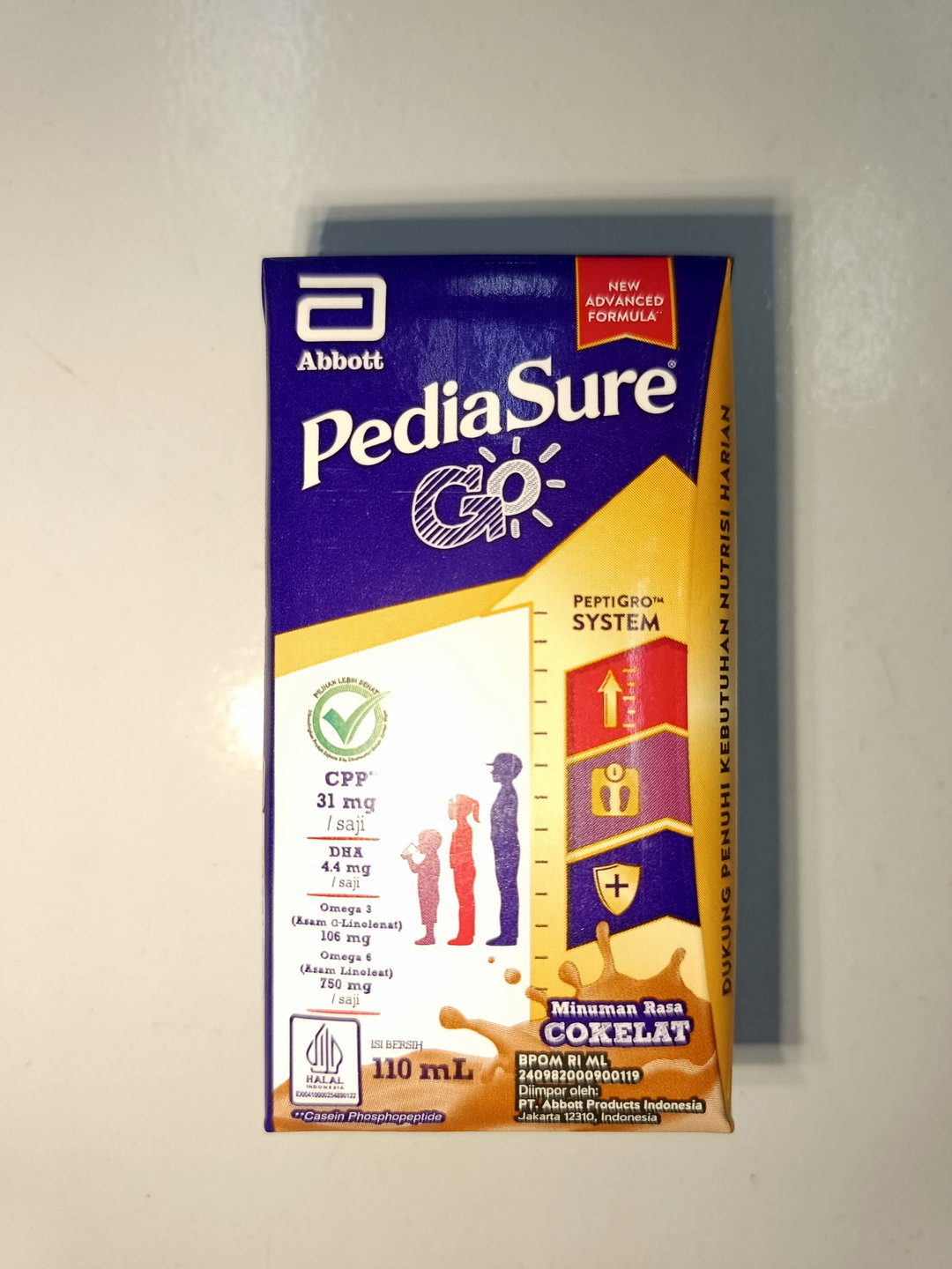 PEDIASURE GO CHOCO SINGLE 110 ML /48