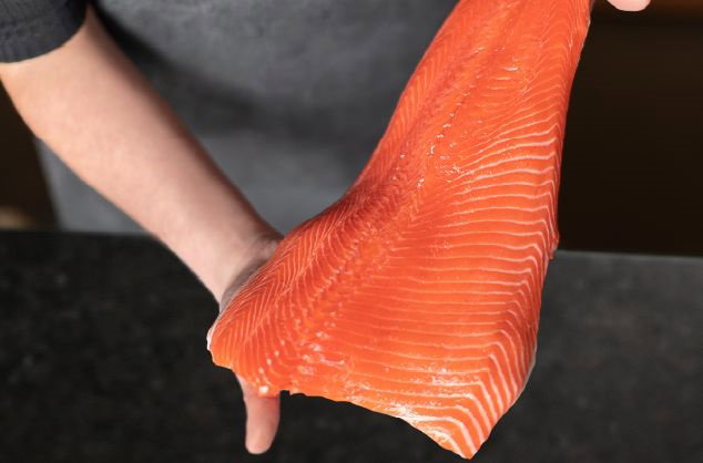ASC Silver Salmon Fillet Trim C, Sashimi Grade 1 Kg - 1.1 Kg Per Piece