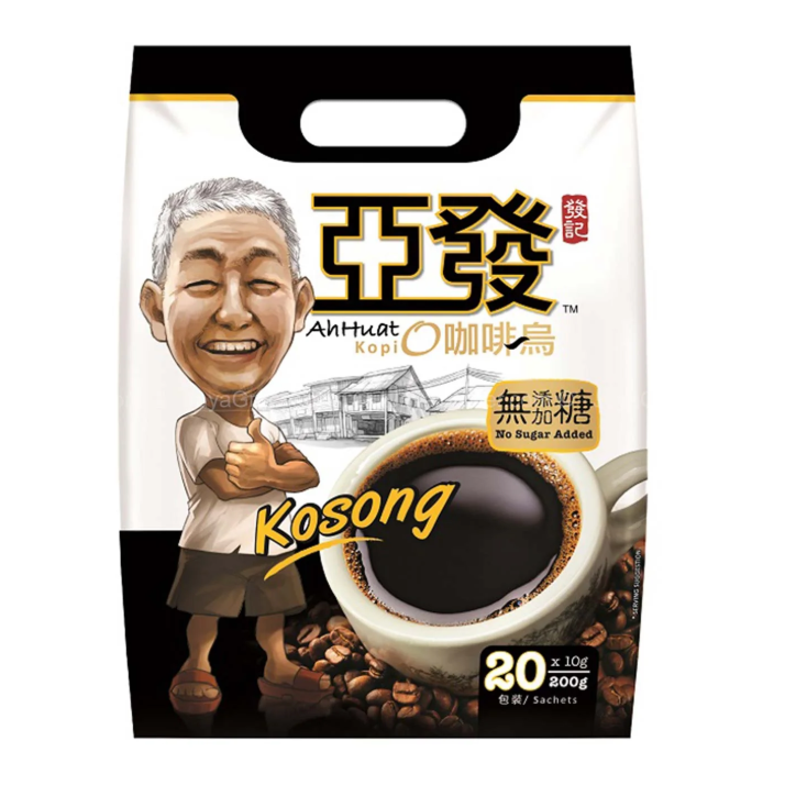 Ah Huat Kopi O No Sugar Instant Coffee 10g x 20