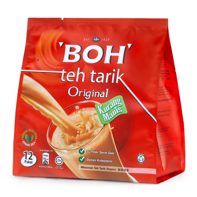 Boh Teh Tarik Original Less Sweet 27g x 12_0