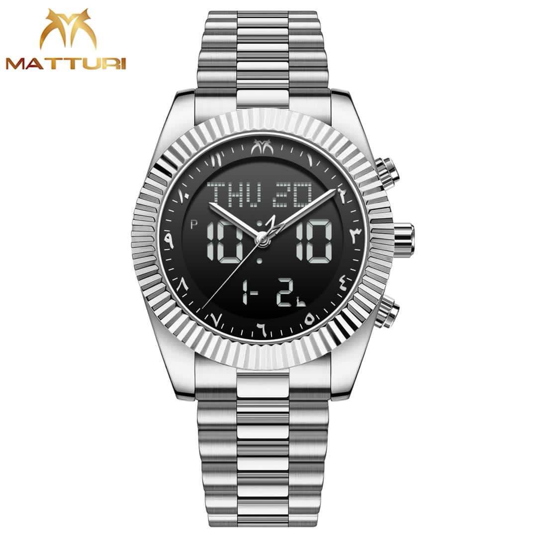 JWLE_0057 Matturi dual time (digital and analog) waterproof stainless steel body original backlus watch_3