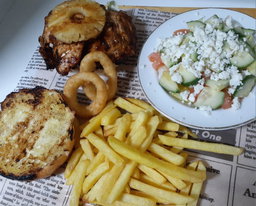 Hawaiian Burger & Chips (2 Choices)