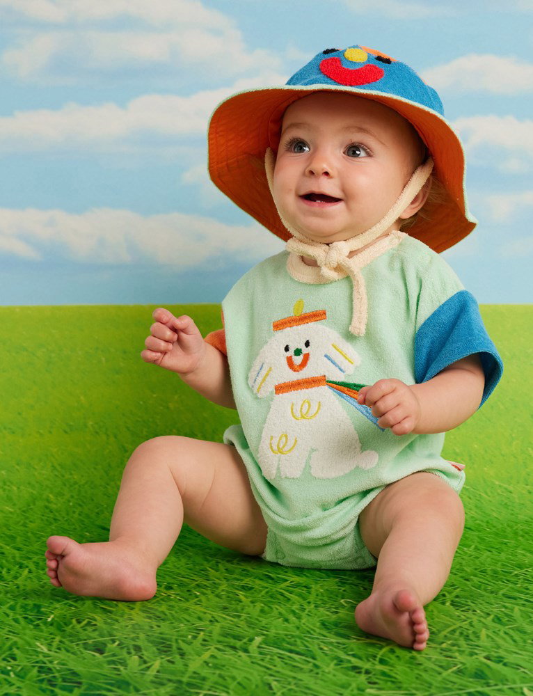 Terry Applique Bodysuit (Puppy Park)_1