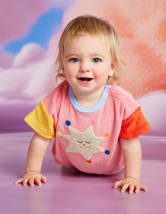 Terry Applique Bodysuit (Stars)_1