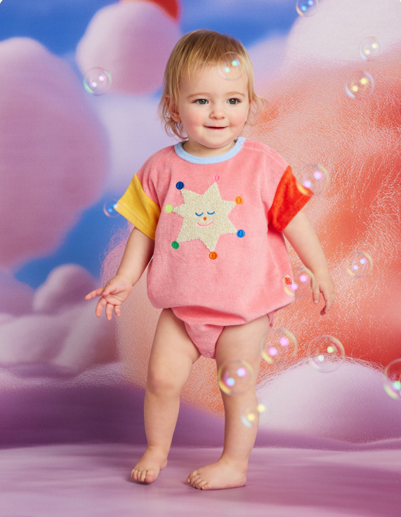 Terry Applique Bodysuit (Stars)_2