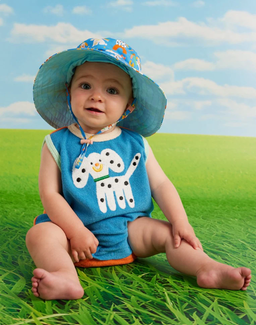 Terry Applique Singlet Suit (Puppy Park)
