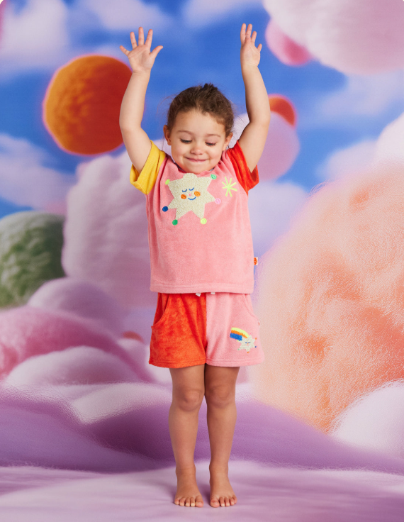 Terry Applique Shorts (Stars)_2