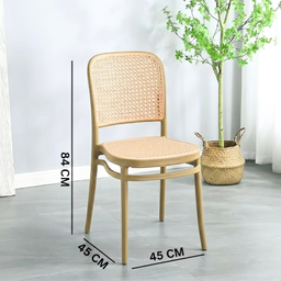 PLASTIC DINING RATTAN CHAIR - STYLE A