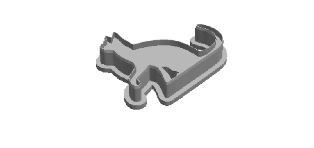 Cat 3 outline Cookie Cutter