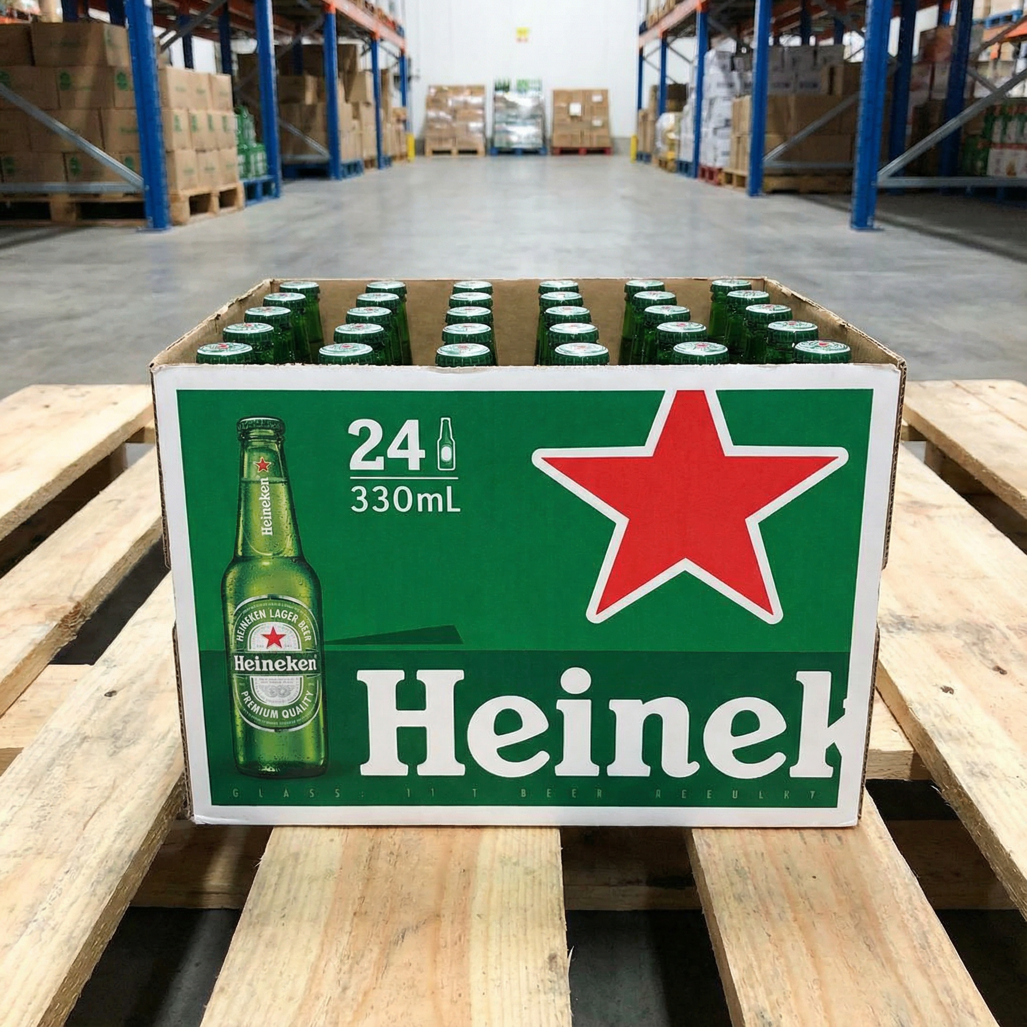 Heineken Lager Beer Bottle 330mL (24 Pack)_0
