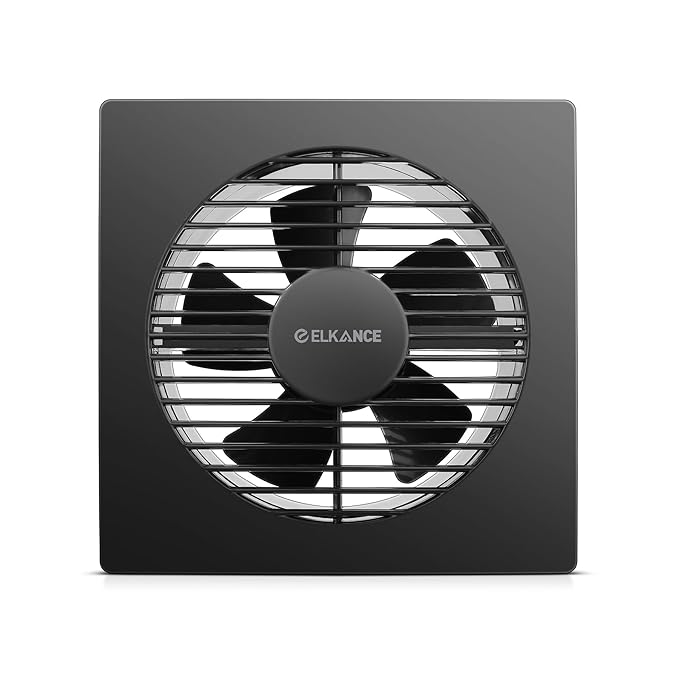 ELKANCE Axial Turbo 200mm (8 Inches) Exhaust Fan | 25W, 2000 RPM | Ideal for Bathroom, Kitchen & Office | Rust-Proof ABS PP Plastic Body, Easy-Clean