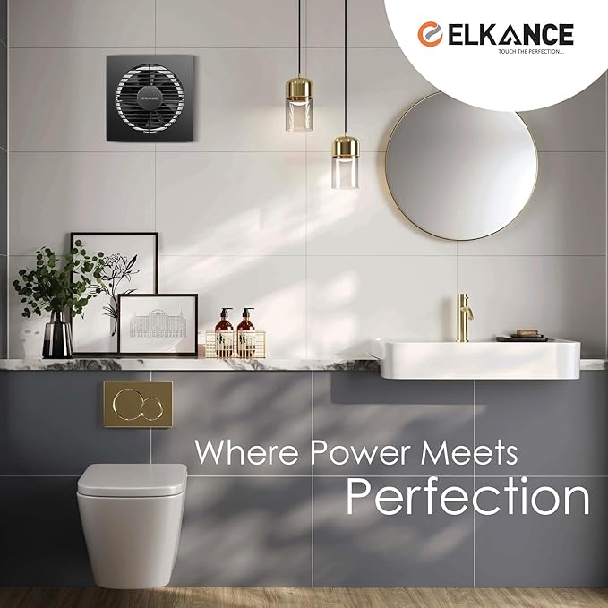 ELKANCE Axial Turbo 200mm (8 Inches) Exhaust Fan | 25W, 2000 RPM | Ideal for Bathroom, Kitchen & Office | Rust-Proof ABS PP Plastic Body, Easy-Clean_4
