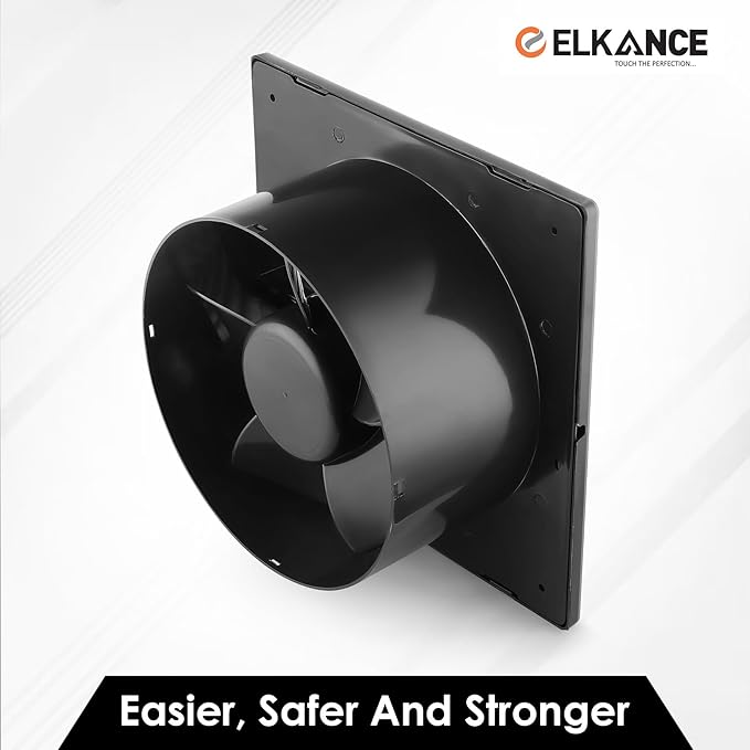 ELKANCE Axial Turbo 200mm (8 Inches) Exhaust Fan | 25W, 2000 RPM | Ideal for Bathroom, Kitchen & Office | Rust-Proof ABS PP Plastic Body, Easy-Clean_1