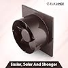 ELKANCE Axial Turbo 200mm (8 Inches) Exhaust Fan | 25W, 2000 RPM | Ideal for Bathroom, Kitchen & Office | Rust-Proof ABS PP Plastic Body, Easy-Clean