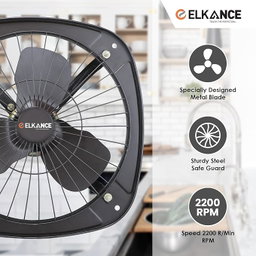 ELKANCE Fresco 150mm Fresh Air (6 Inches) Exhaust Fan | 55 W, 2600 RPM | Powerful & Silent Ventilation for Kitchen, Bathroom & Office (Matt Brown)