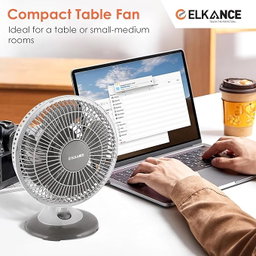 ELKANCE High-Speed Swift 230mm (9 Inches) Table Fan | 60 W, 2400 RPM | Powerful Airflow, Durable Design | Ideal for Office, Home & Shop
