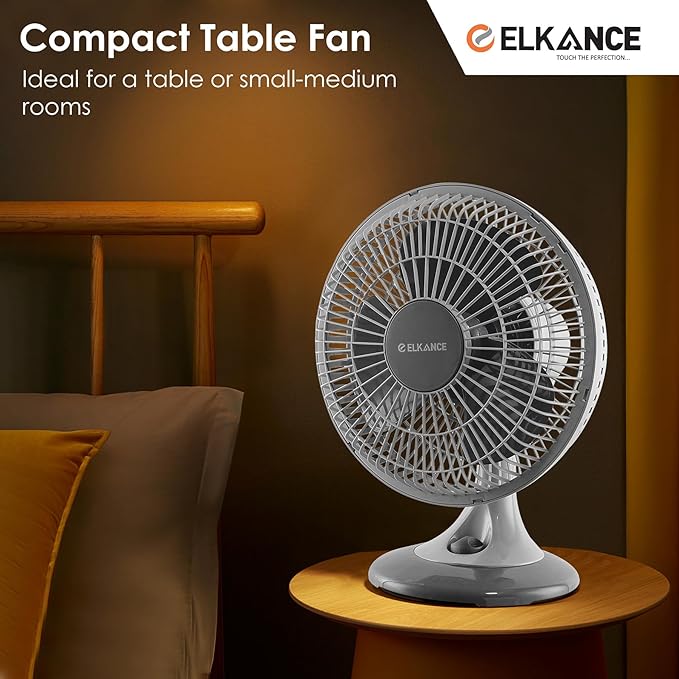 ELKANCE High-Speed Swift 300mm (12 Inches) Table Fan | 75 W, 2200 RPM |Powerful Airflow, Durable Design | Ideal for Office, Home & Shop_2