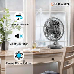 ELKANCE High-Speed Swift 300mm (12 Inches) Table Fan | 75 W, 2200 RPM |Powerful Airflow, Durable Design | Ideal for Office, Home & Shop