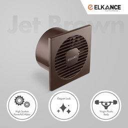 ELKANCE Jet Axial Exhaust Fan 150mm (6 Inches) With BLDC Motor | 7W, 2400 RPM | Ideal for Bathroom, Kitchen & Office | Rust-Proof ABS PP Plastic Body, Easy-Clean