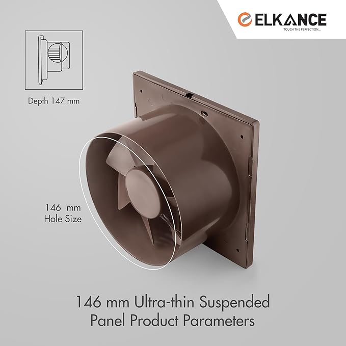 ELKANCE Jet Axial Exhaust Fan 150mm (6 Inches) With BLDC Motor | 7W, 2400 RPM | Ideal for Bathroom, Kitchen & Office | Rust-Proof ABS PP Plastic Body, Easy-Clean_10