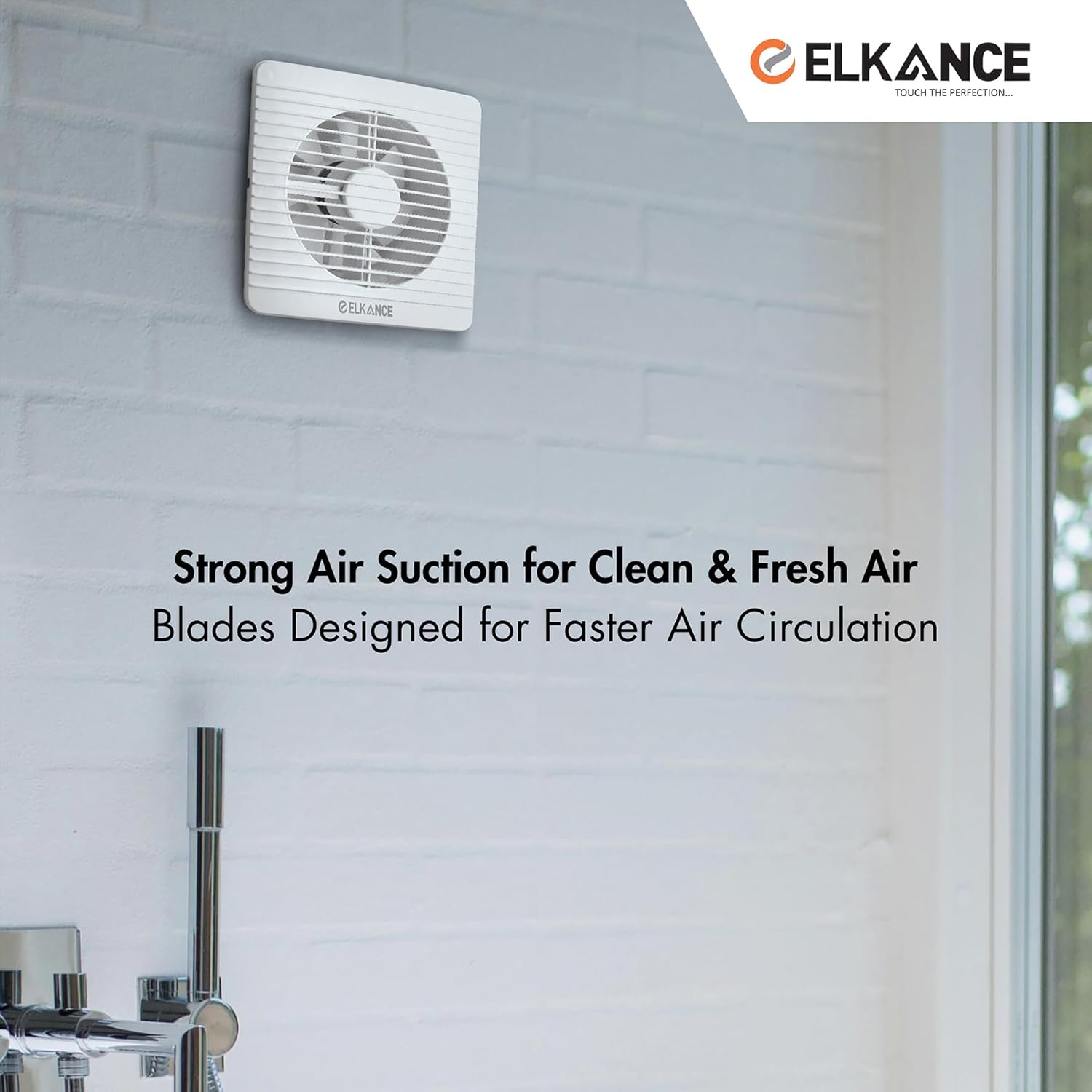 ELKANCE Turbo Axial 150mm (6 Inches) Exhaust Fan With Mosquito Mesh | BLDC Motor |7W, 2400 RPM | Ideal for Bathroom, Kitchen & Office | ABS PP Plastic Body, Easy-Clean_10