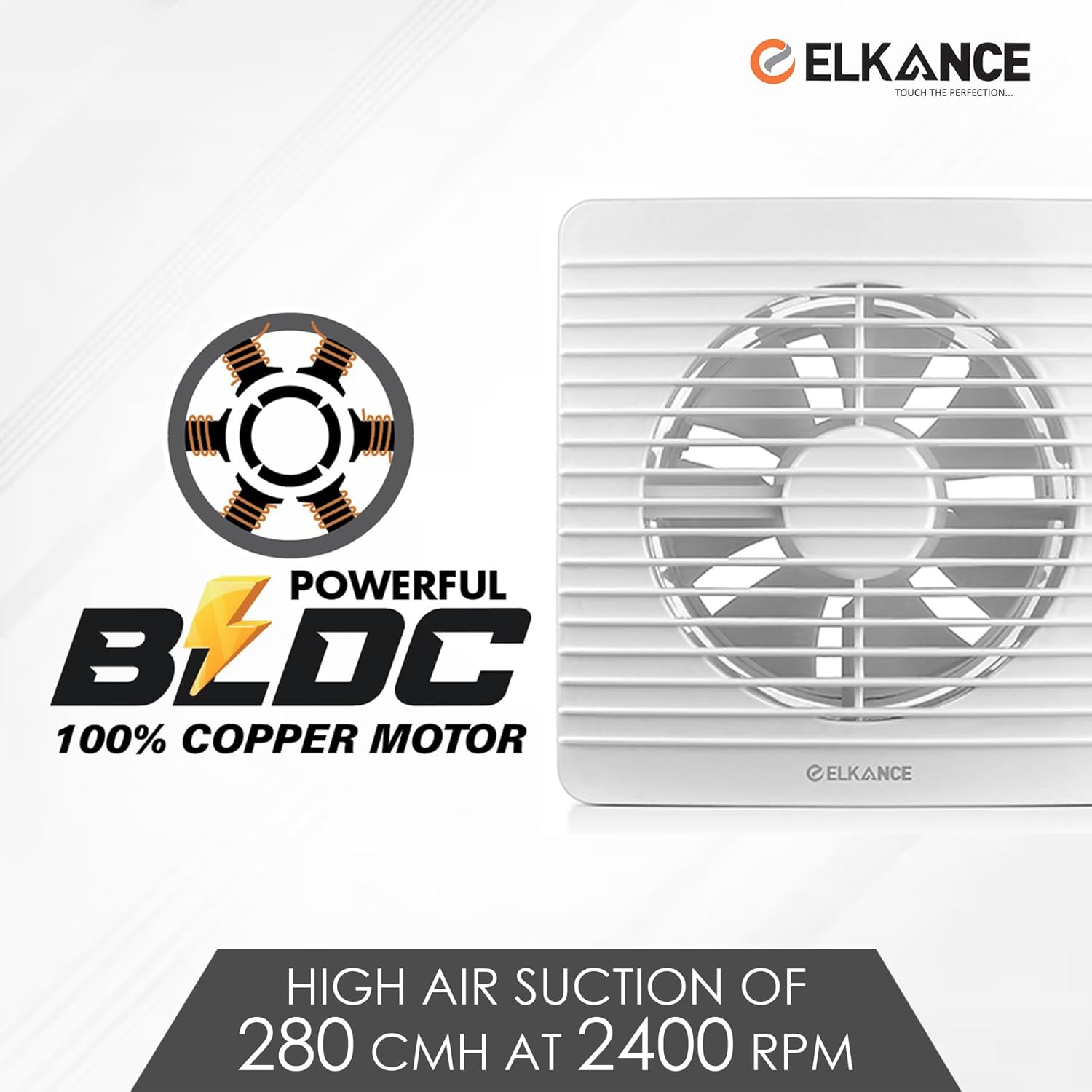 ELKANCE Turbo Axial 150mm (6 Inches) Exhaust Fan With Mosquito Mesh | BLDC Motor |7W, 2400 RPM | Ideal for Bathroom, Kitchen & Office | ABS PP Plastic Body, Easy-Clean_11