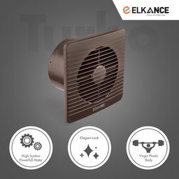 ELKANCE Turbo Axial 150mm (6 Inches) Exhaust Fan With Mosquito Mesh | BLDC Motor |7W, 2400 RPM | Ideal for Bathroom, Kitchen & Office | ABS PP Plastic Body, Easy-Clean