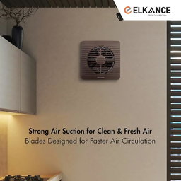 ELKANCE Turbo Axial 150mm (6 Inches) Exhaust Fan With Mosquito Mesh | BLDC Motor |7W, 2400 RPM | Ideal for Bathroom, Kitchen & Office | ABS PP Plastic Body, Easy-Clean