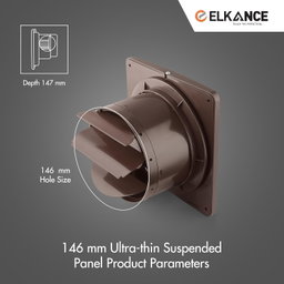 ELKANCE Turbo Axial 150mm (6 Inches) Exhaust Fan With Mosquito Mesh | BLDC Motor |7W, 2400 RPM | Ideal for Bathroom, Kitchen & Office | ABS PP Plastic Body, Easy-Clean