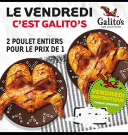 1 POULET ENTIER acheté = 1 poulet offert 