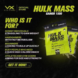 [EXP: 03/03/2026] VitaXtrong Hulk Mass Gainer 1500 – (12lbs / 5.4kg) Clearance Sale [VX]