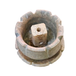 GMS Premium India Stone Lotus Lamp / Batu Marble Tamarai Vilaku