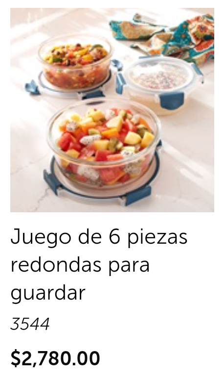 Juego de 6 piezas redondas para guardar 