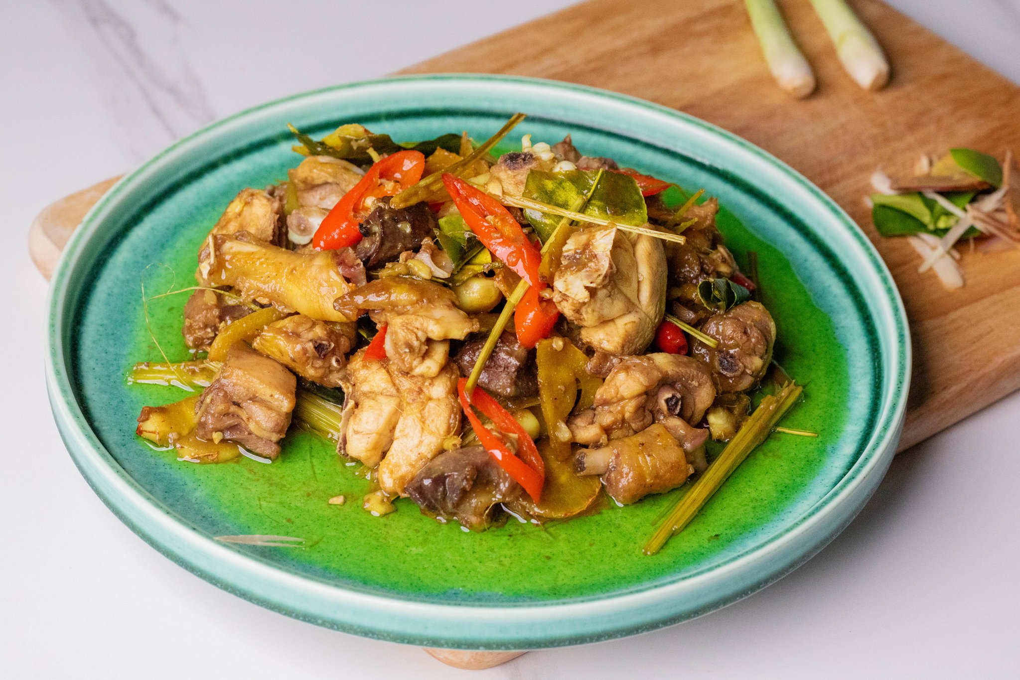 មាន់​​ឆា​​គ្រឿង​បួន​​រស​ជាតិ​ ​(ហឹរ​ប្រៃ​ជូរ​ផ្អែម)_0
