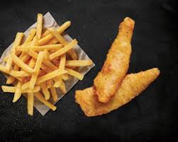 Two Fried Hake Fish and Chips