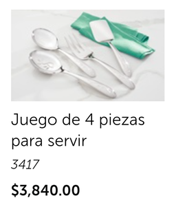Juego de 4 piezas para servir 