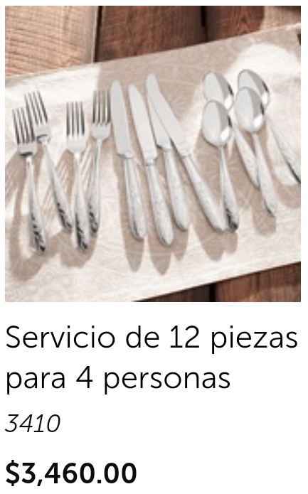 Servicio de12 piezas para 4 personas