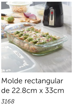Molde rectangular de 22.8cm x 33cm