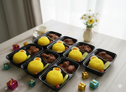 Pulut kuning (Chicken Rendang)