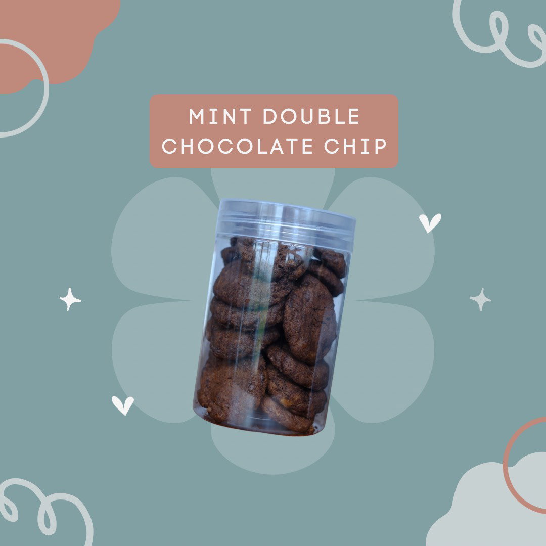 Mint Double Chocolate Chip Cookies