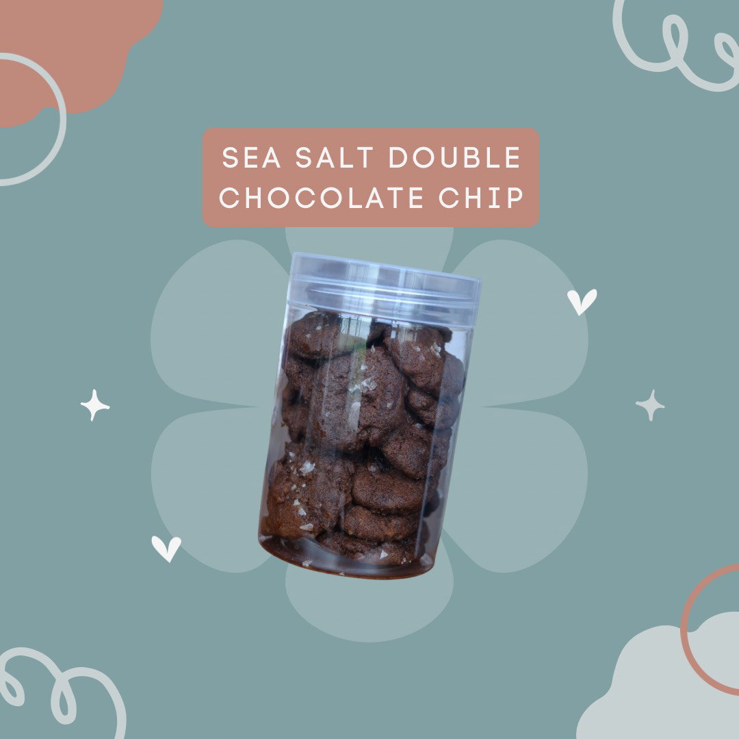Sea Salt Double Chocolate Chip Cookies