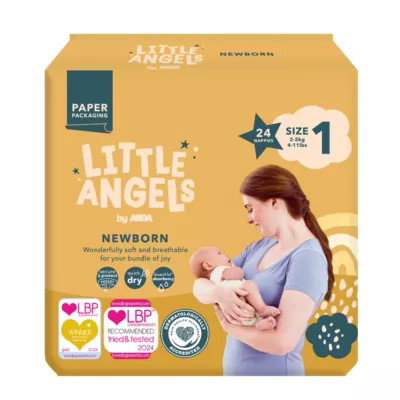 Little Angels Baby Nappies Size 1 – 24 Nappies_0