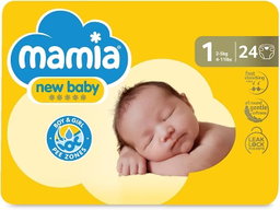 Mamia Baby Nappies Size 1 – 24 Nappies (Newborn)