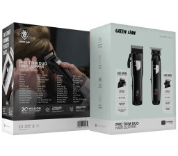 Green Lion Pro Trim Duo Hair Clipper - Black