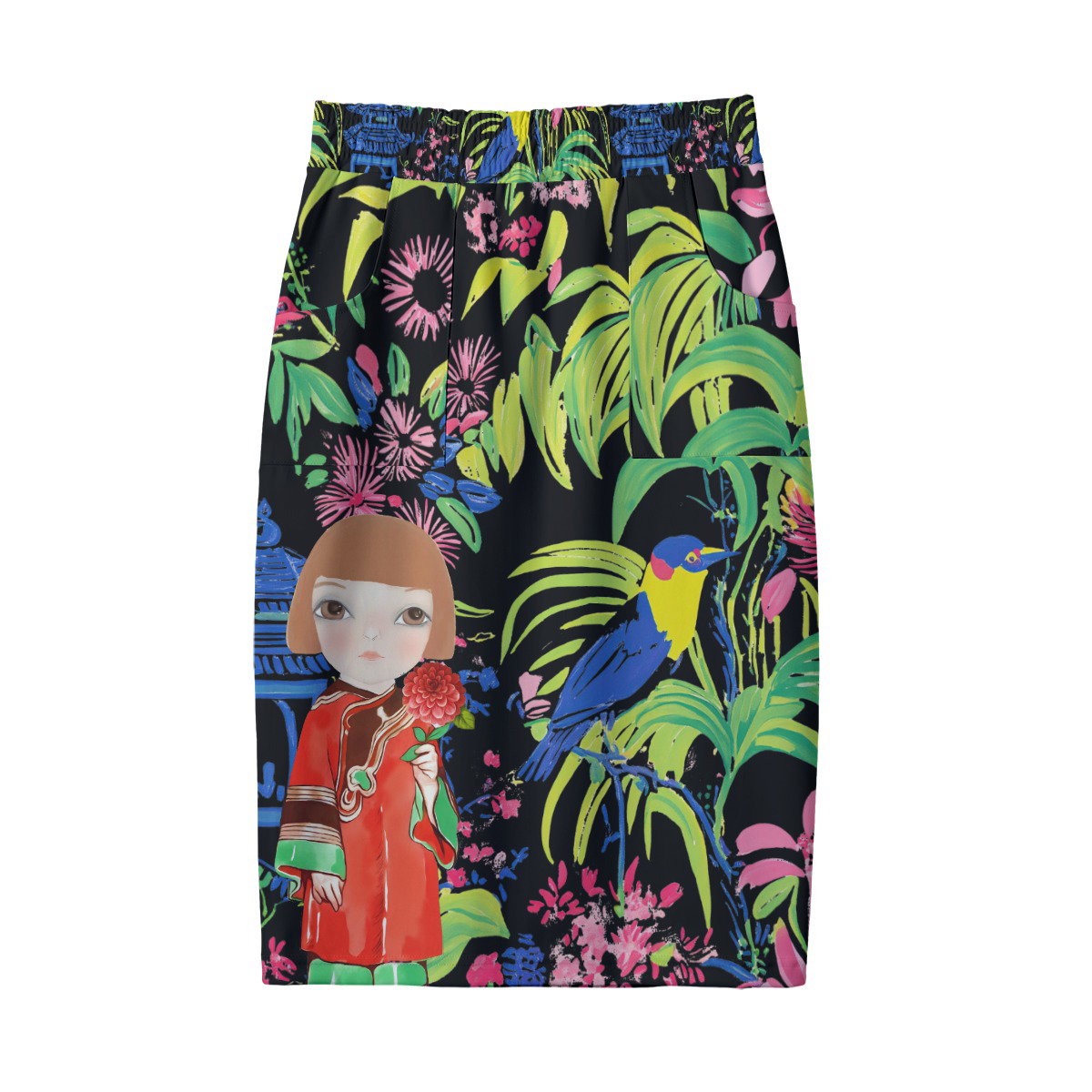 [Pre-Order] Oriental Lulu in Jungle - Hip Wrap Skirt _1