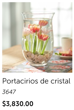 Portacirios de cristal 