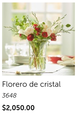 Florero de cristal 