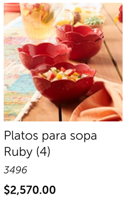 Platos para sopa Ruby (4)